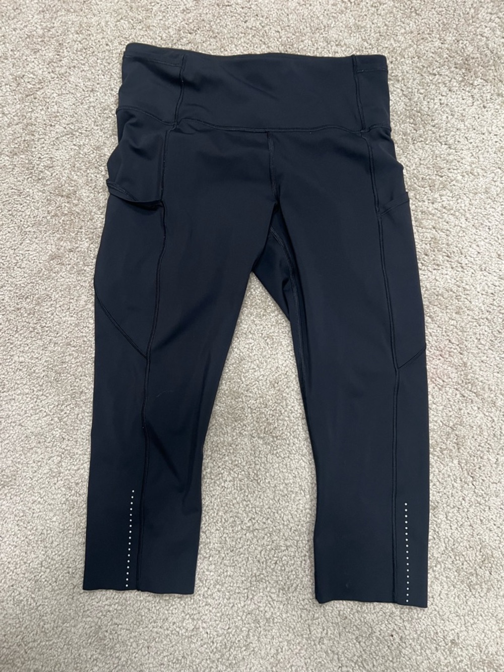 LULULEMON Black Fast Free Leggings Cropped 19" Inseam Size 8